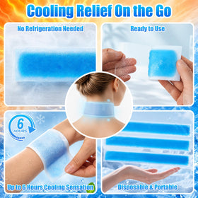 BobbleT patch applied to neck during use for instant cooling relief