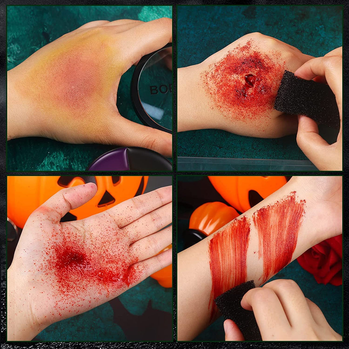 BOBISUKA fake blood cream jar open for realistic wound texture