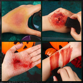 BOBISUKA fake blood cream jar open for realistic wound texture