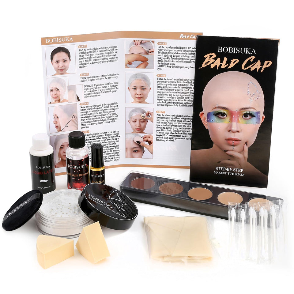BOBISUKA front packaging of bald cap kit showing full contents and benefits