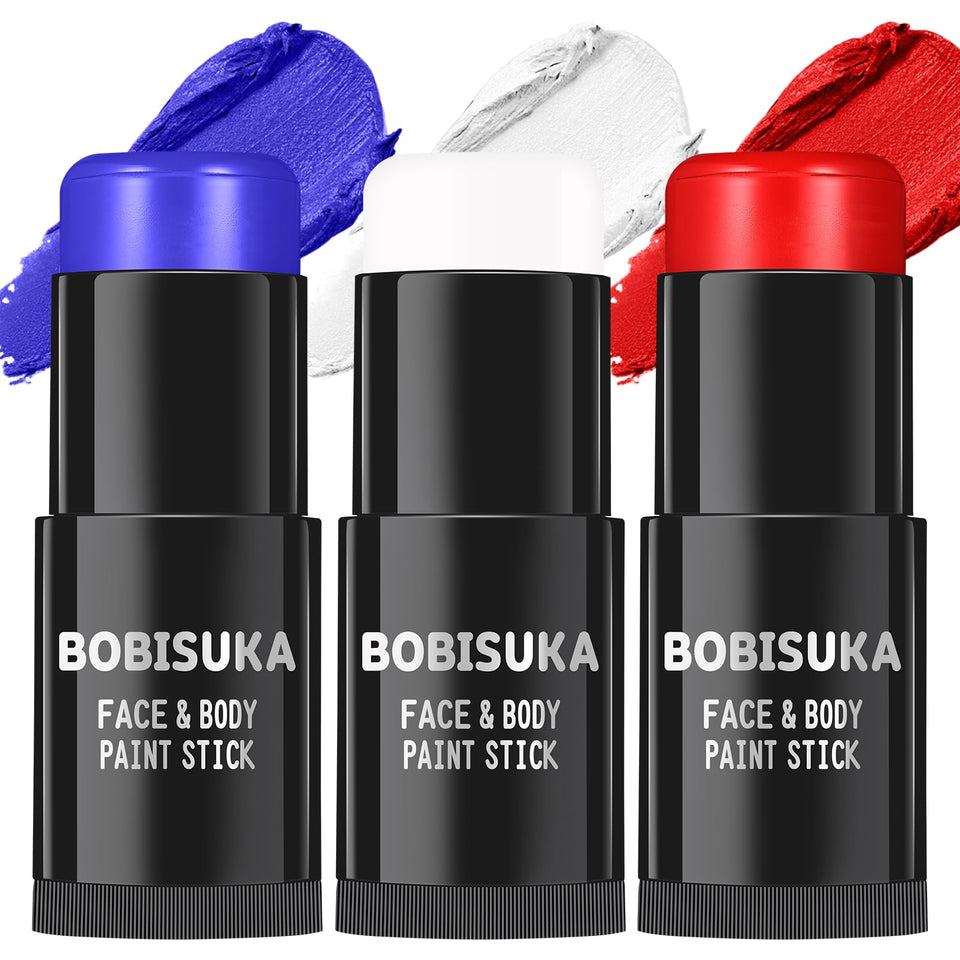 BOBISUKA front packaging showing three patriotic color sticks for quick team spirit
