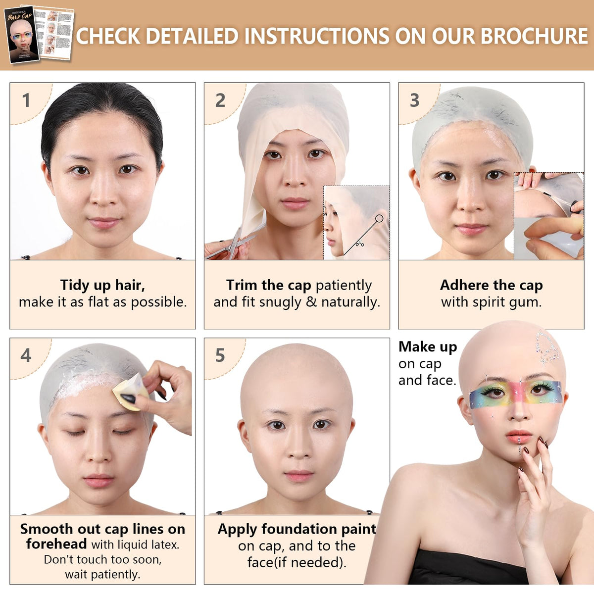 BOBISUKA greasepaint palette and sponges for precise skin-tone blending