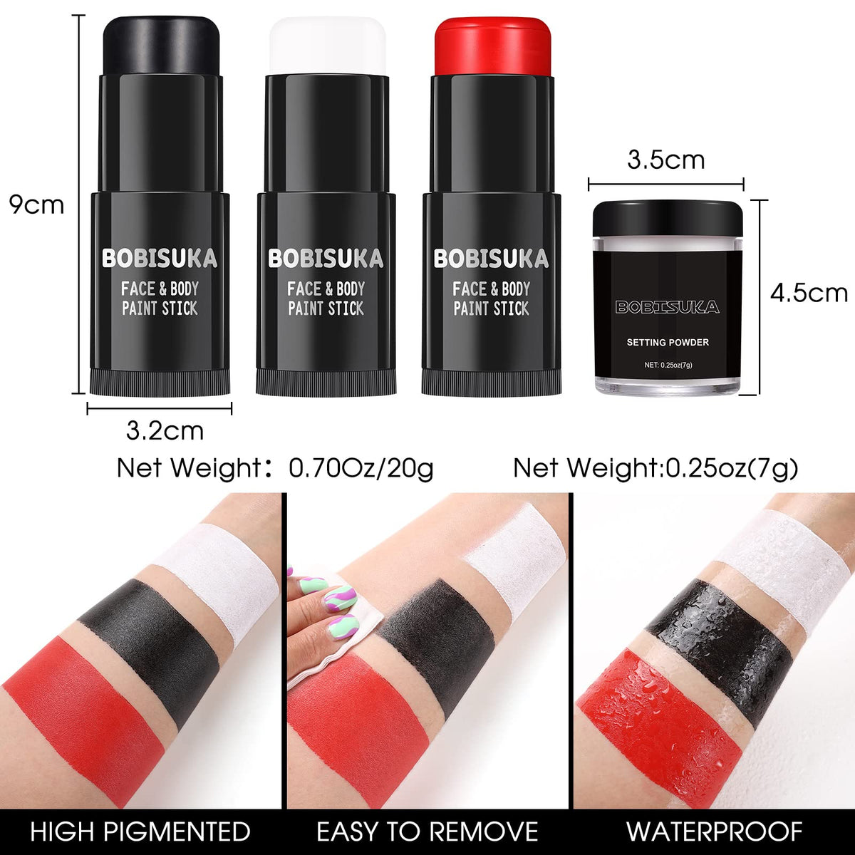 BOBISUKA translucent setting powder jar highlighting matte, transfer-resistant finish