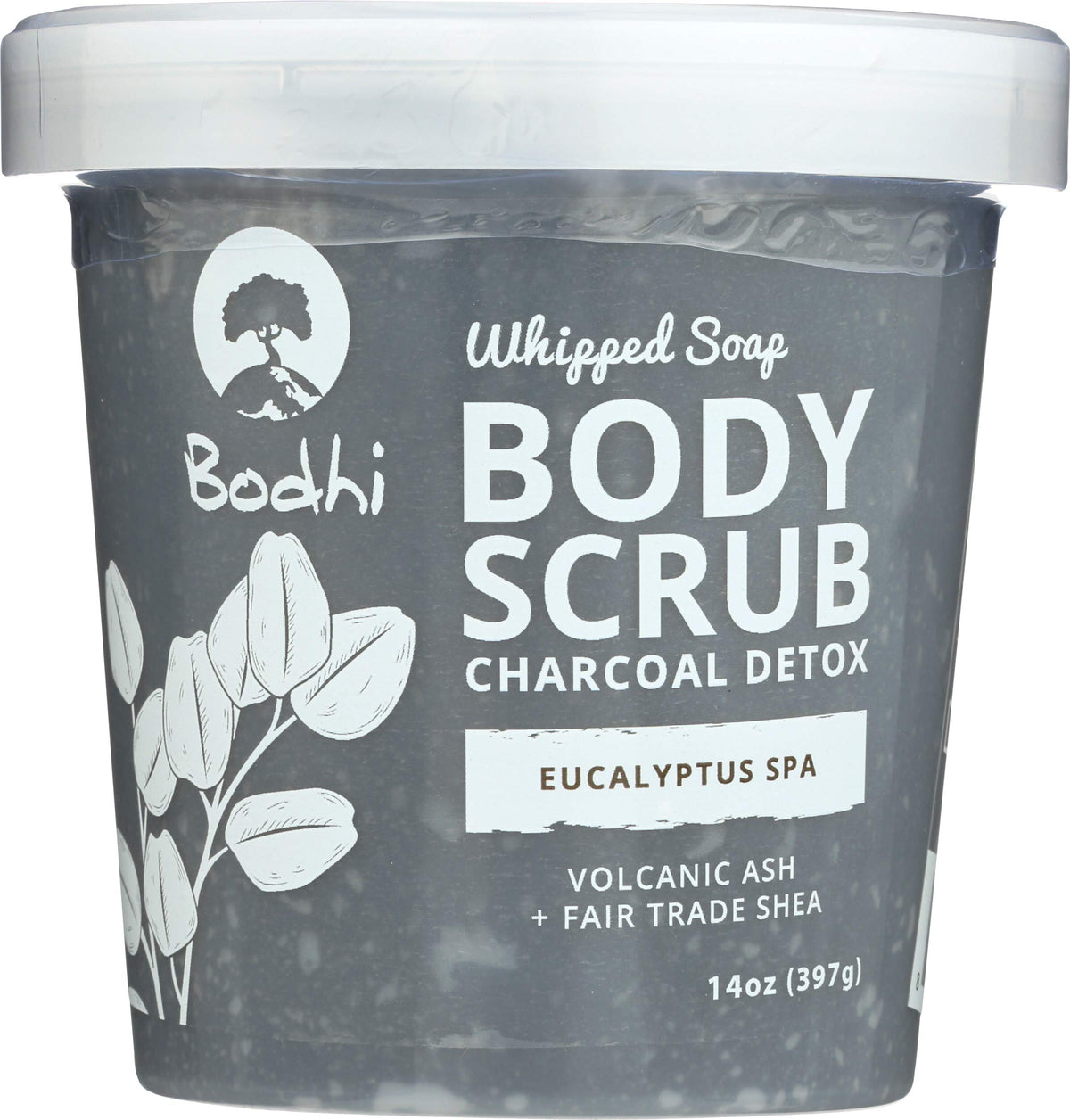 BODHI jar front view showing label and 14 oz size, clear product benefit visible