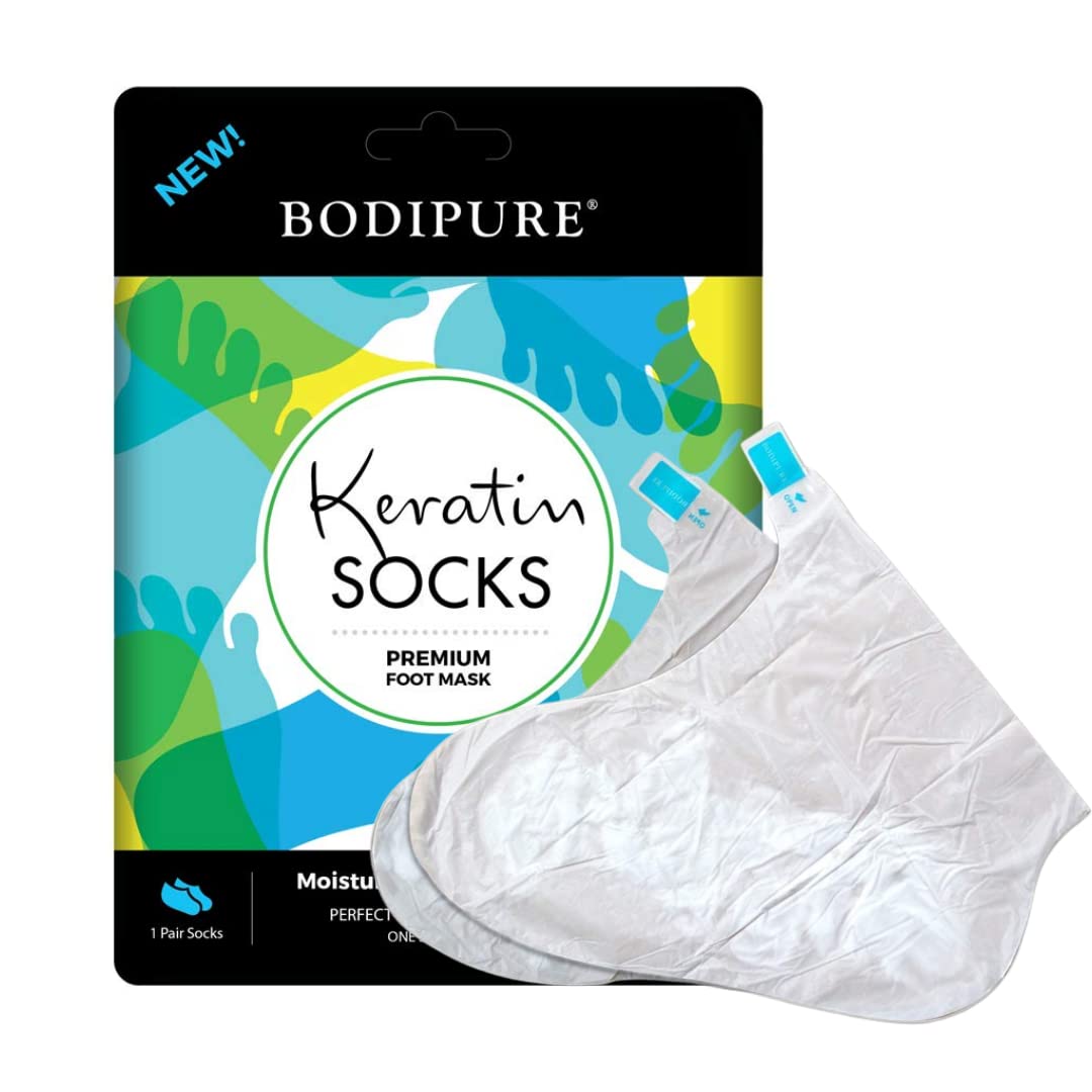 Bodipure open sock detail displaying sealed moisturizing interior