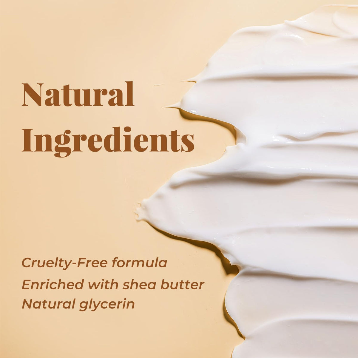 BODY & EARTH application on hands showing quick absorption and softer skin