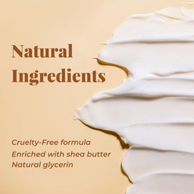 BODY & EARTH application on hands showing quick absorption and softer skin