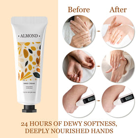BODY & EARTH tube with open cap and lotion applied demonstrating easy use benefit