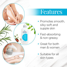 Body Drench being applied on arm demonstrating smoothing hydration benefit