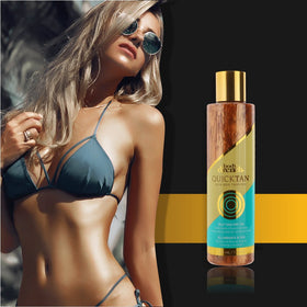 Body Drench application on forearm demonstrating even, streak-free spread and natural-looking bronzed finish