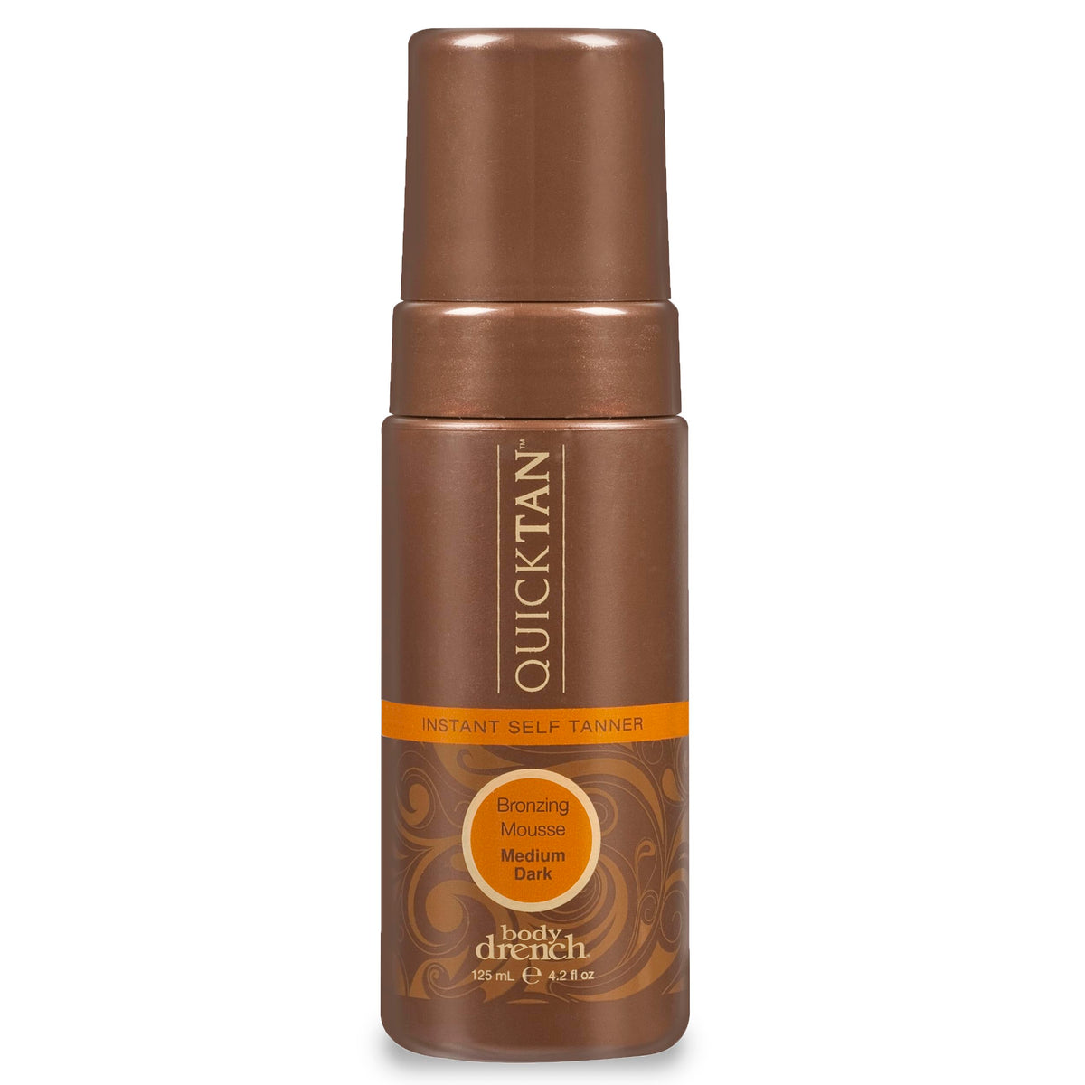 Body Drench front packaging showing product and benefits for quick tan