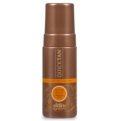 Body Drench front packaging showing product and benefits for quick tan