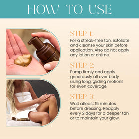 Body Drench mousse in bathroom robe scene highlighting easy-at-home glow
