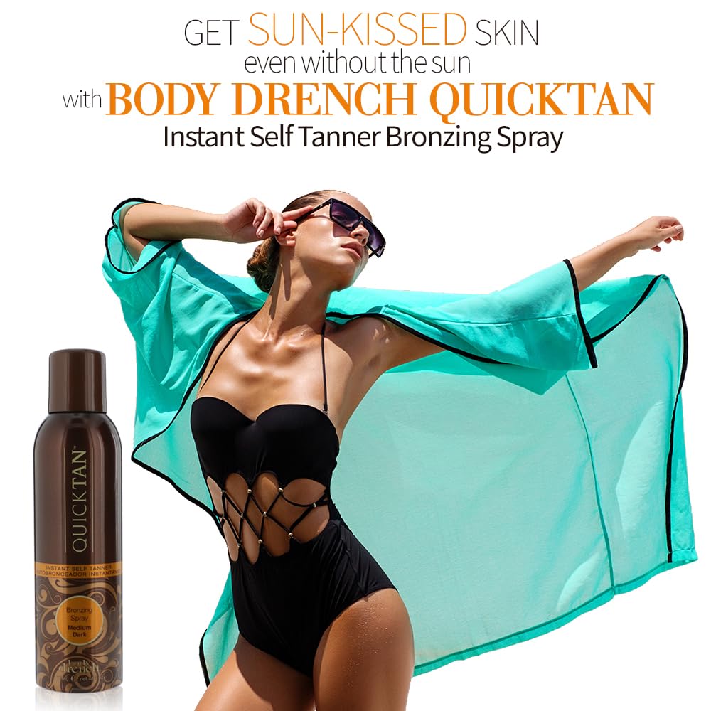 Body Drench spray applied to arm for streak-free, even coverage