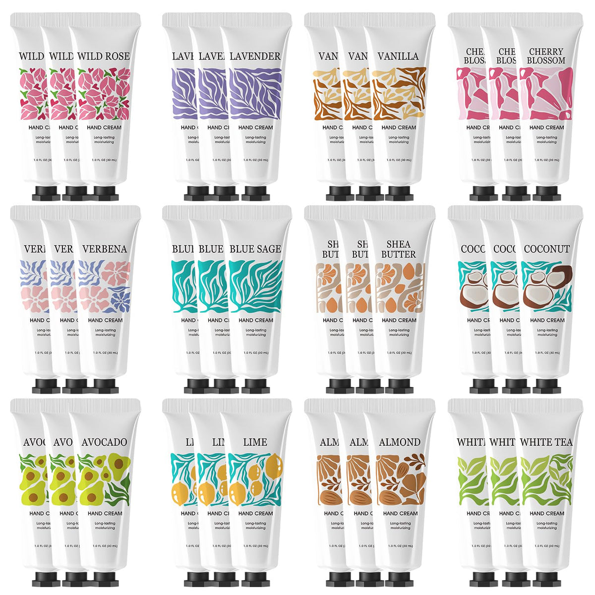 BODY & EARTH # LOVE front packaging showing 36 colorful travel tubes and gift-ready appeal