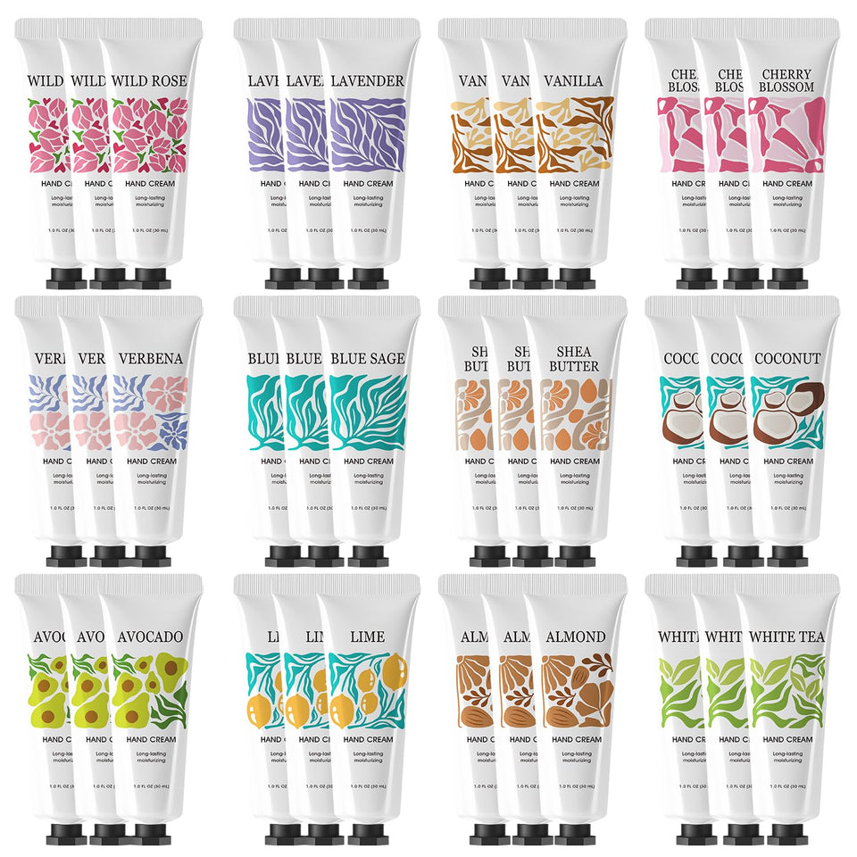 BODY & EARTH # LOVE front packaging showing 36 colorful travel tubes and gift-ready appeal