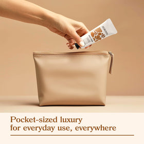 BODY & EARTH # LOVE tube inside a purse, convenient for travel use
