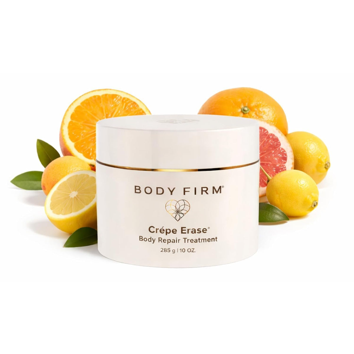 BODY FIRM jar front packaging showing label and 10 oz size benefit