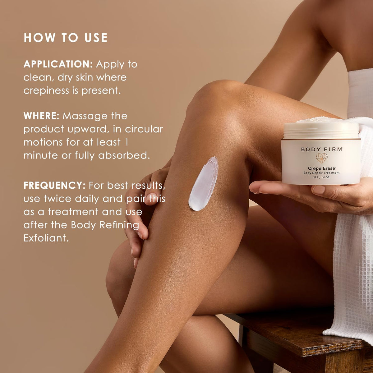 BODY FIRM open jar with citrus fruit suggesting refreshing scent