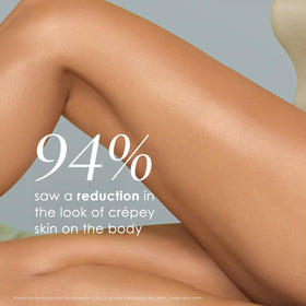 BODY FIRM suggested before and after on leg showing improved texture