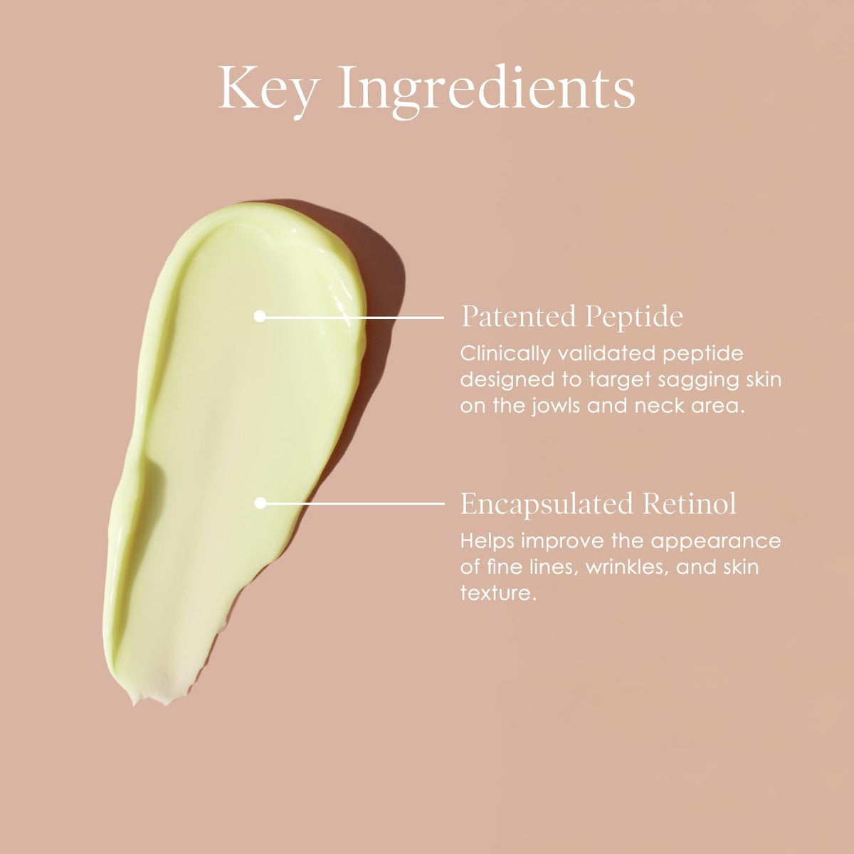 BODY FIRM hand applying cream demonstrating easy spreadability and smooth finish