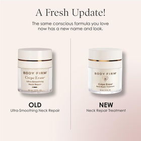 BODY FIRM cream texture scoop highlighting rich, fast-absorbing hydration benefit