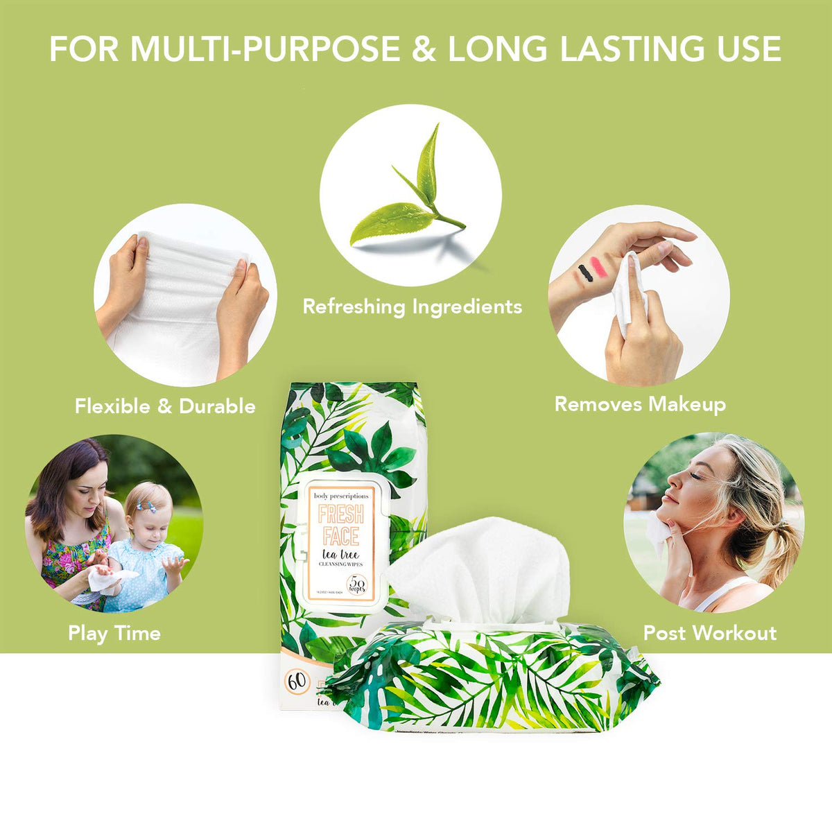 Body Prescriptions close-up of wipe texture for gentle exfoliation benefit