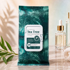 Body Prescriptions with tea-tree leaves to highlight natural cleansing ingredient