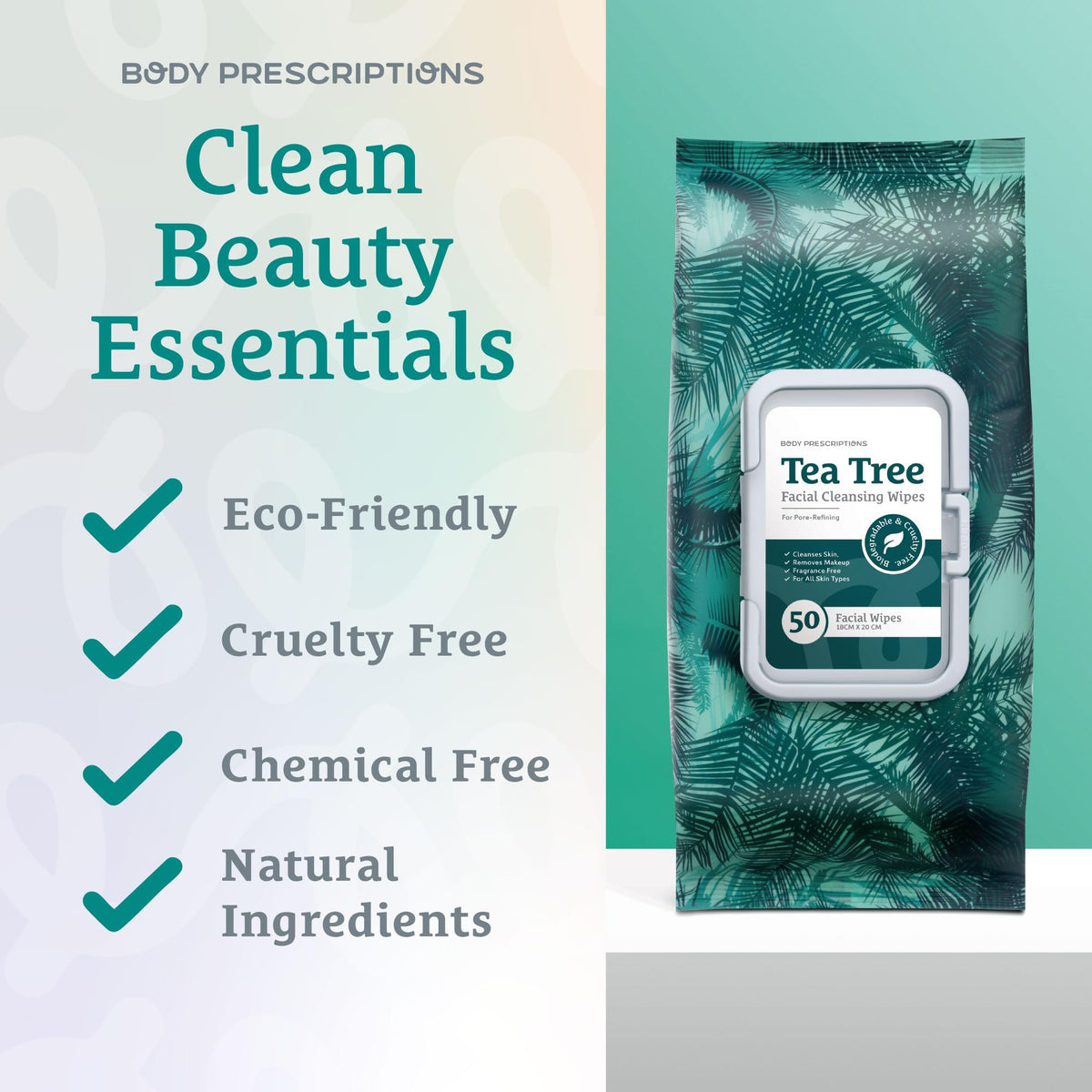 Body Prescriptions resealable closure detail demonstrating moisture retention and freshness