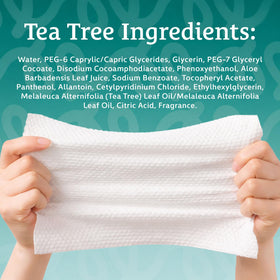 Body Prescriptions wipe on hand demonstrating quick cleansing and residue-free feel
