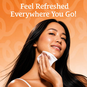 Body Prescriptions wipe removing eye makeup demonstrating effective, gentle cleansing