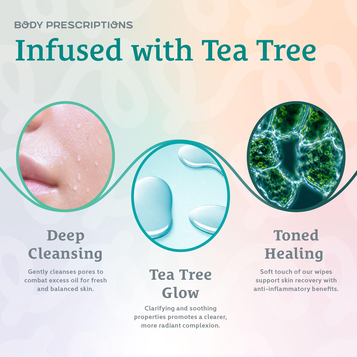 Body Prescriptions wipe cloth texture close-up demonstrating gentle soft fibers for less tugging