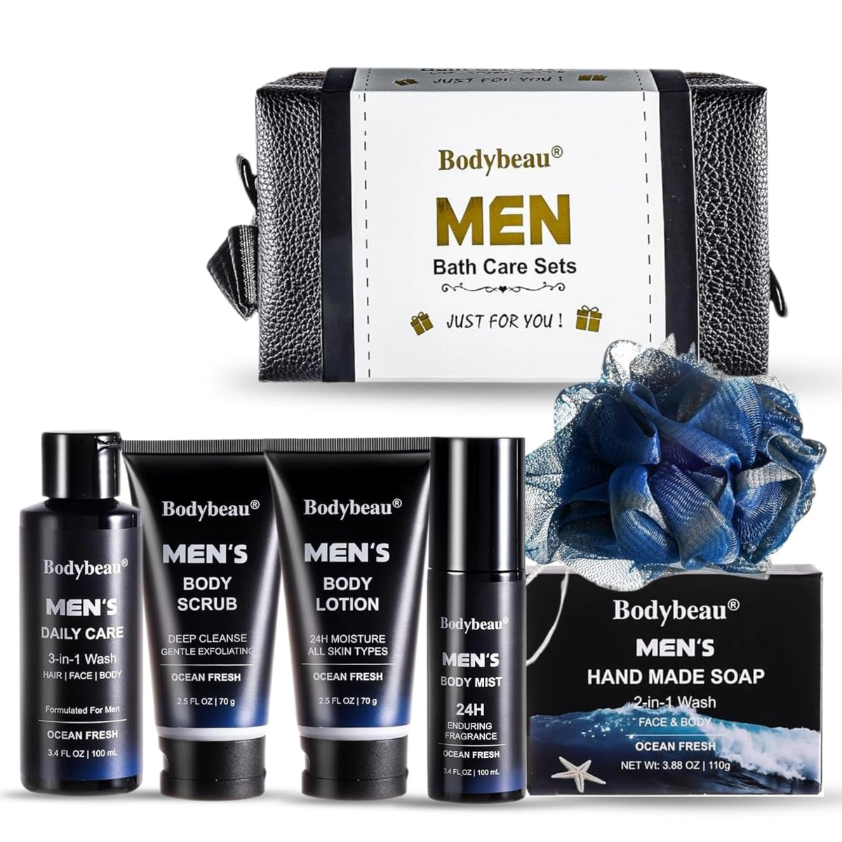 Bodybeau front packaging showing full 7-piece kit and neat presentation benefit