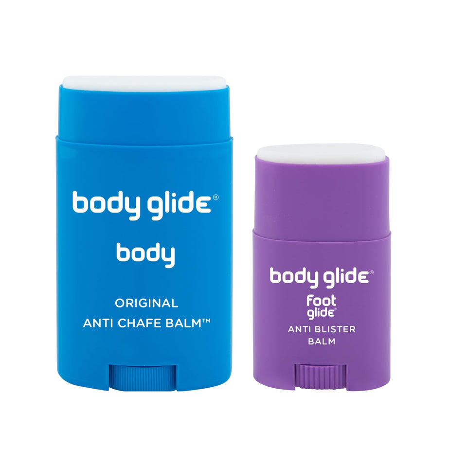 BodyGlide gift set front view showing both sticks and box, protection ready