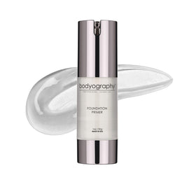 Bodyography front packaging showing clear primer and product name benefits