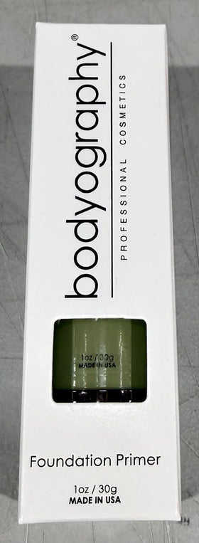 Bodyography primer ingredients label highlighting vitamins and botanical extracts