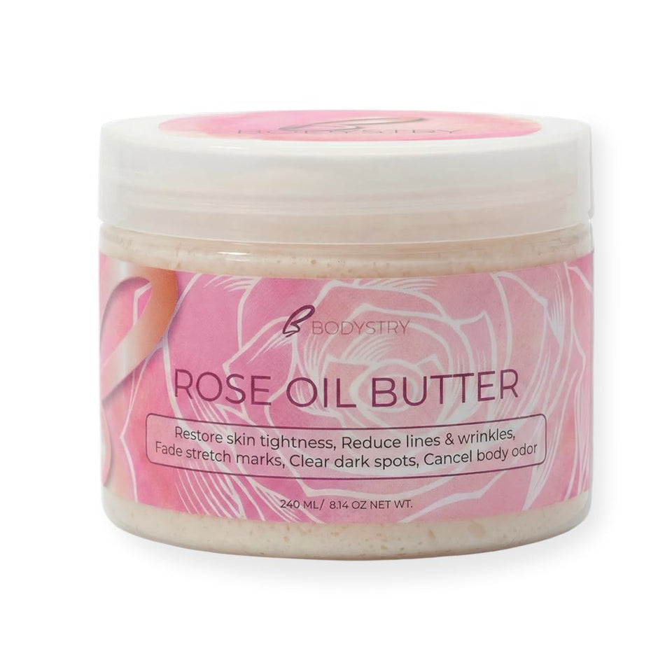 Bodystry front jar view showing packaging and indulgent moisturizer benefits
