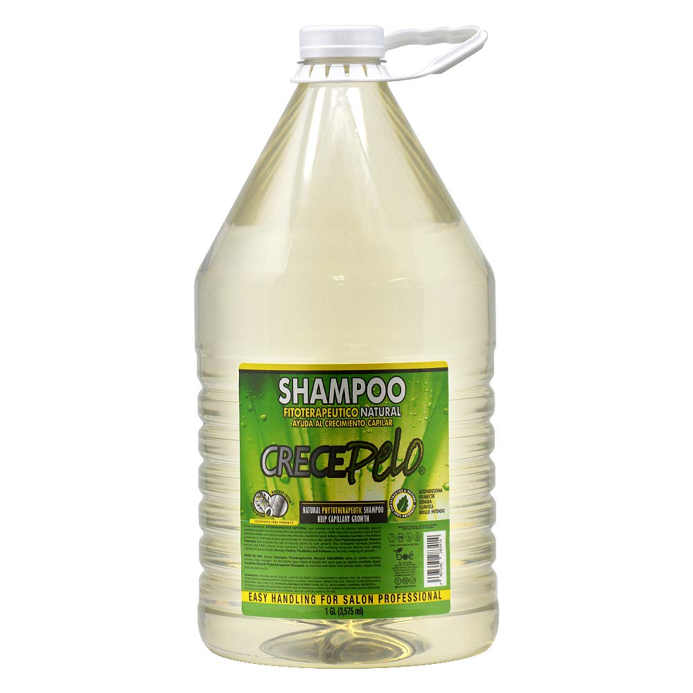 BOÉ COSMETICS front label of CrecePelo gallon showing benefits and branding