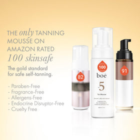 Boë dispensing mousse foam from pump for quick, mess-free application
