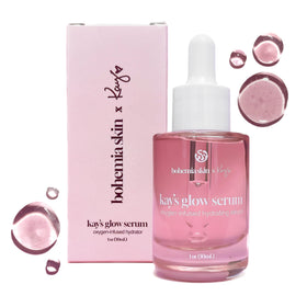 Bohemia Skin front bottle showing Kay's Glow Serum, highlights radiance