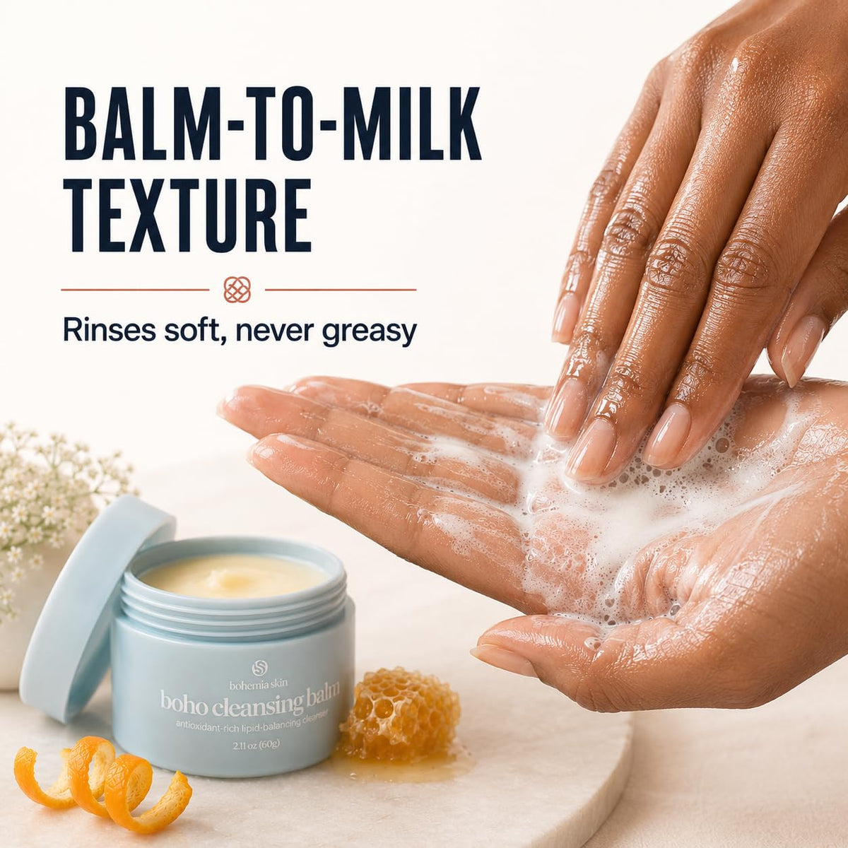 Bohemia Skin with sea buckthorn berries illustrating nourishing lipids and antioxidant support