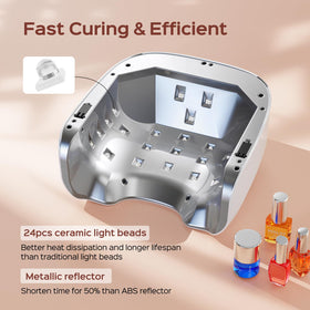 BOLASEN lamp curing a manicure hand for salon-quality results at home