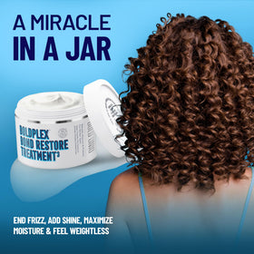 BOLD UNIQ before and after hair ends comparison showing reduced breakage
