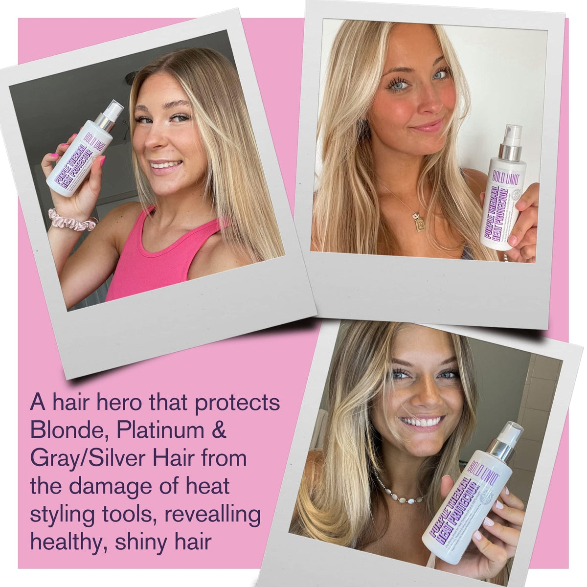 BOLD UNIQ label close-up focusing on ingredients and thermal claim benefits