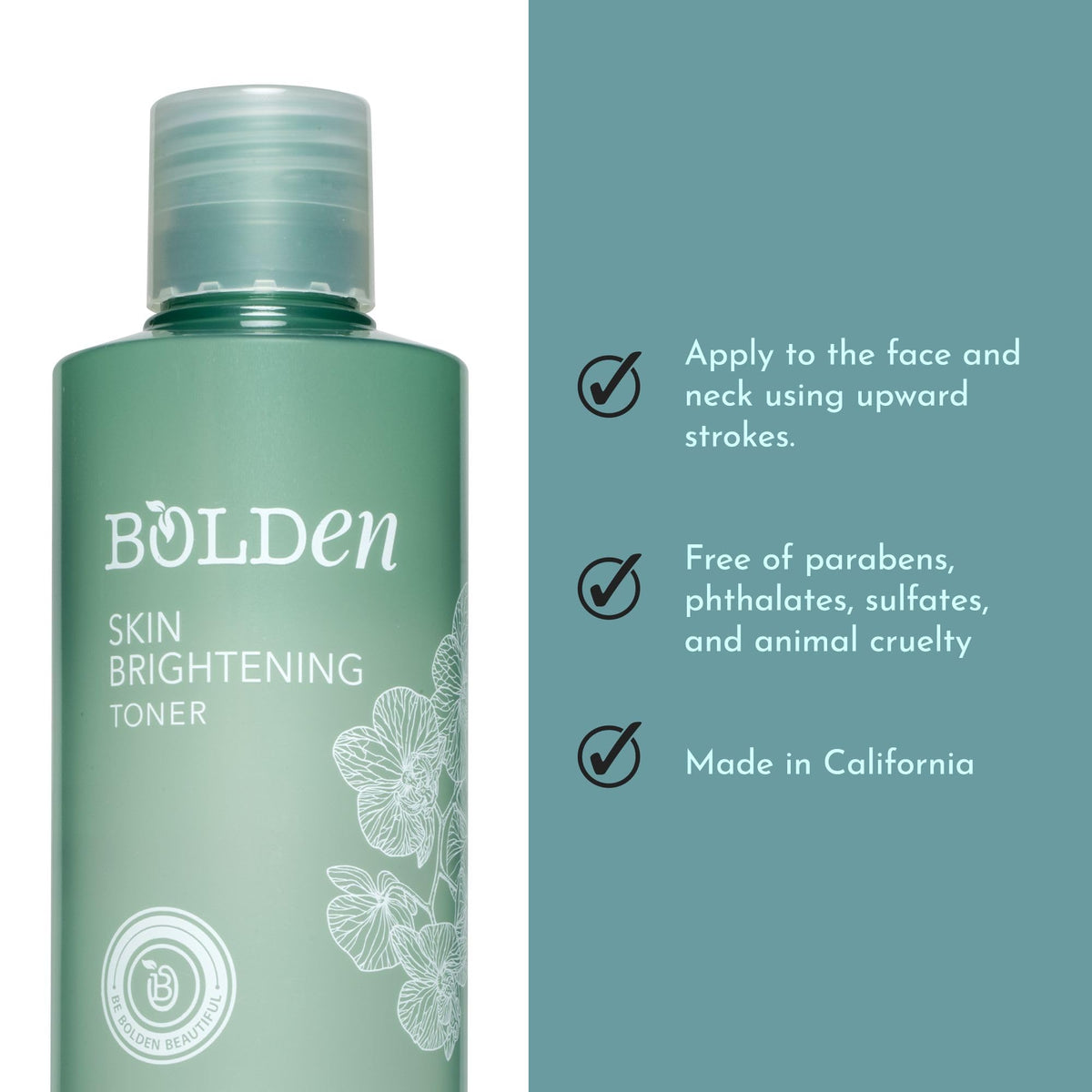 BOLDEN toner on cotton pad ready to apply for balanced skin