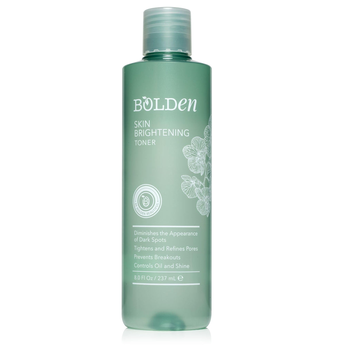 BOLDEN front packaging showing bottle and benefits for brightening