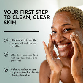 BOLDEN gel to foam texture on hand showing gentle lather and non-drying feel