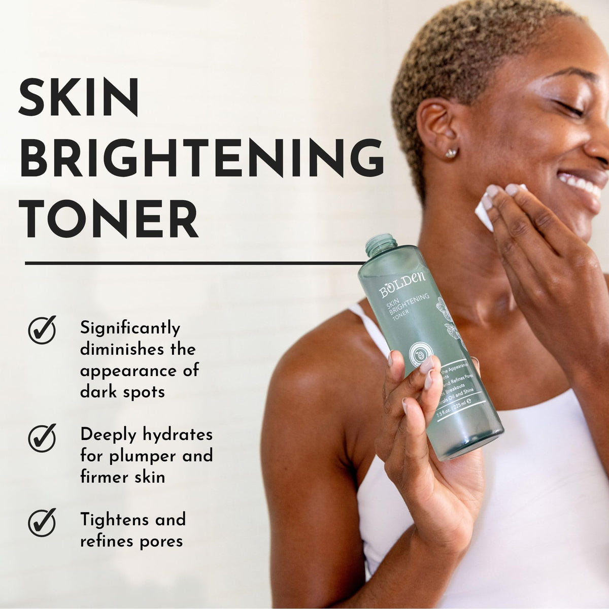 BOLDEN clear liquid texture close-up showing gentle exfoliation