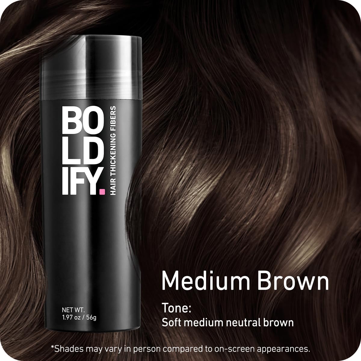 Boldify fiber texture close-up showing natural strands and soft touch benefit
