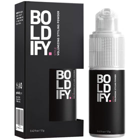Boldify front packaging showing travel-size volumizer and branding for quick styling